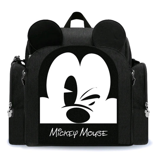 Disney Multi-Functional Large Capacity Mommy Backpack - Black - diaper bag