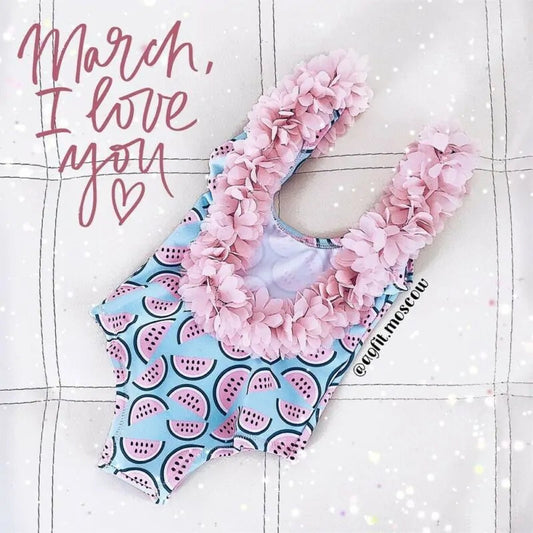 Toddler Baby Girls Watermelon One-Piece Swimsuit Kia Day Design