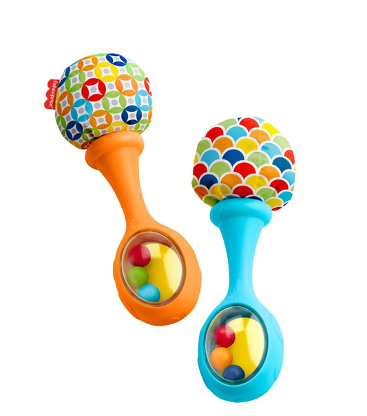 Fisher-Price Newborn Toys Rattle n Rock Maracas Set of 2