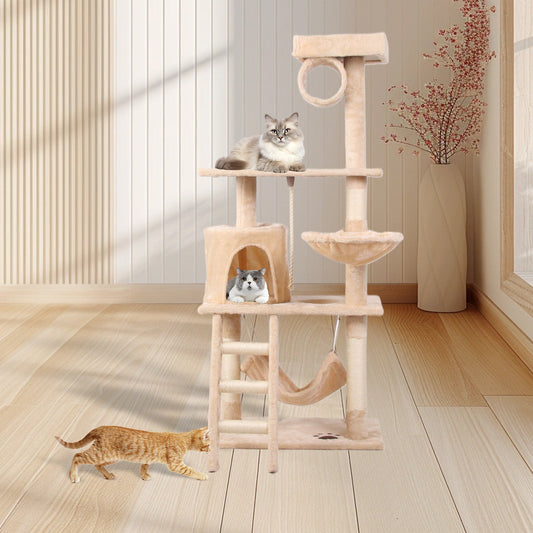 Cream Cat Climbing Tree - - cat tree