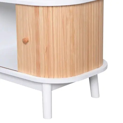 White Rattan TV Stand for TVs Up To 75'' - Kia Day Design