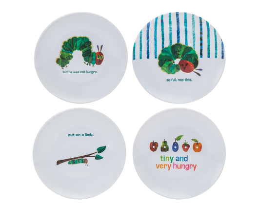 Eric Carle Hungry Caterpillar Melamine Toddler Plates Set of 4 - - plates
