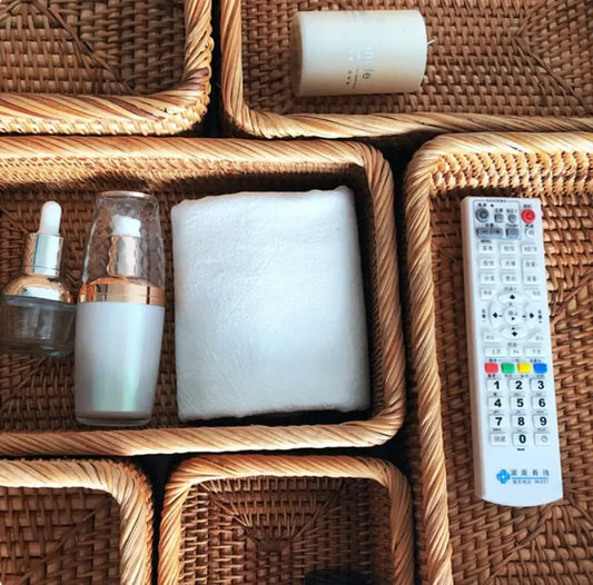 Handmade Rattan Tray Basket Kia Day Design