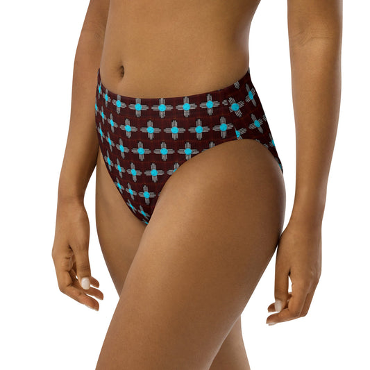 Yeehaw Turquoise Zia Bikini Bottom - -