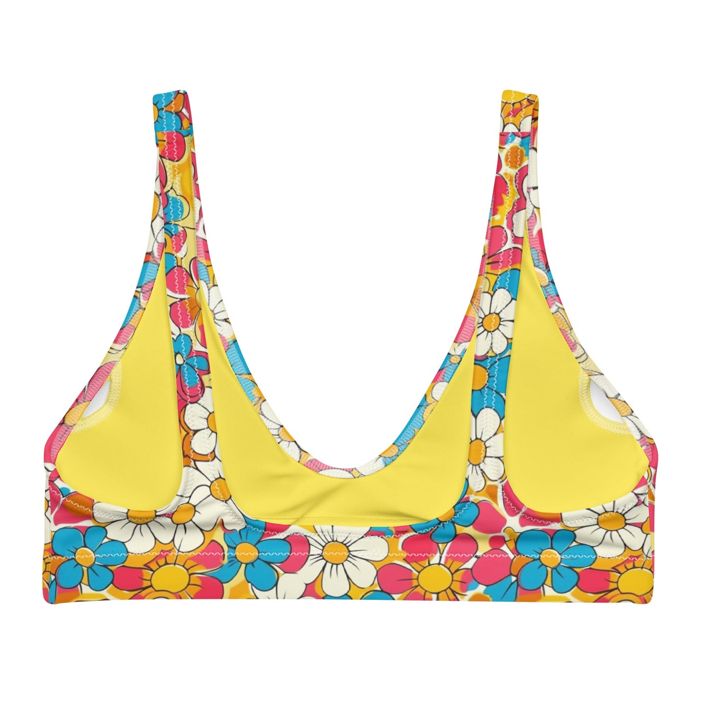 Baha Ranch Yeehaw Flower Child Retro Bikini Top - - bikini top