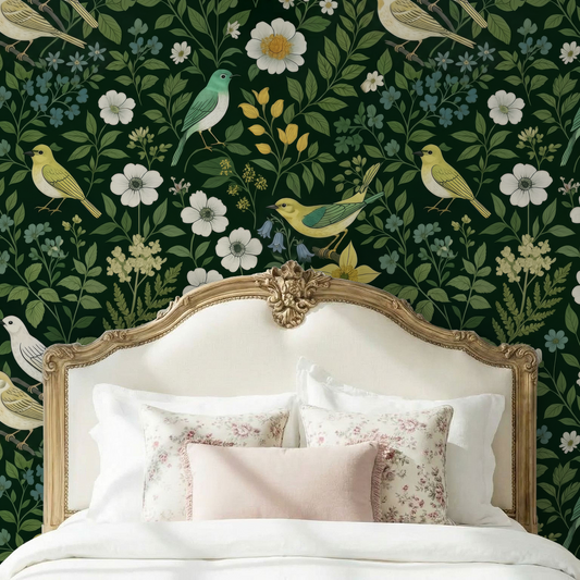 Aviary Wallpaper - LUXE Peel & Stick - Wallpaper