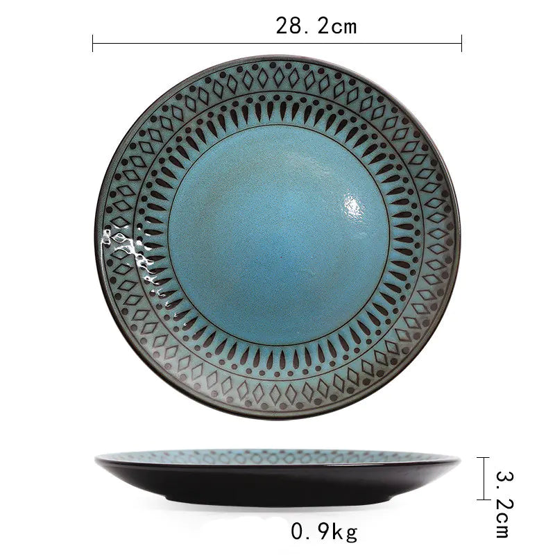 Retro Ceramic Tableware Set - - dinner set