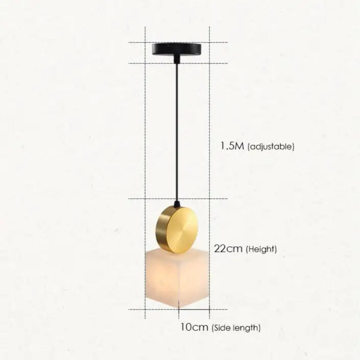 Creative Marble Squares Pendant Lights Kia Day Design