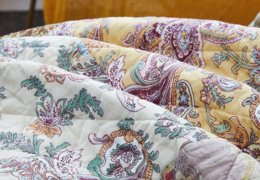 DaDa Bedding Bohemian Burgundy Red Velvet Trim Floral Paisley Patchwork Cotton Bedspread Set - - Bedspreads