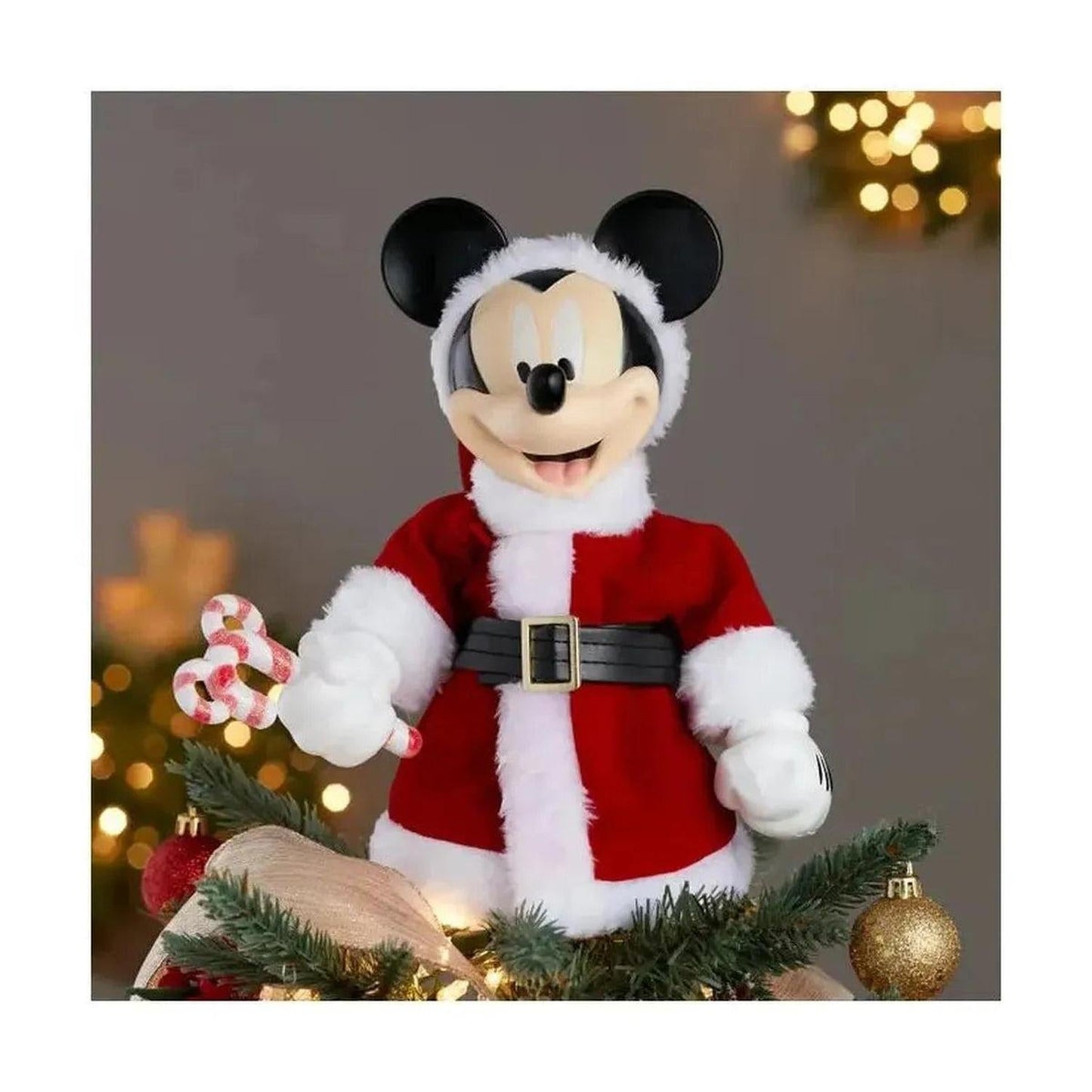 Kurt Adler 10" Disney© Mickey Mouse With Bendable Arms Treetop - - Christmas Tree Topper