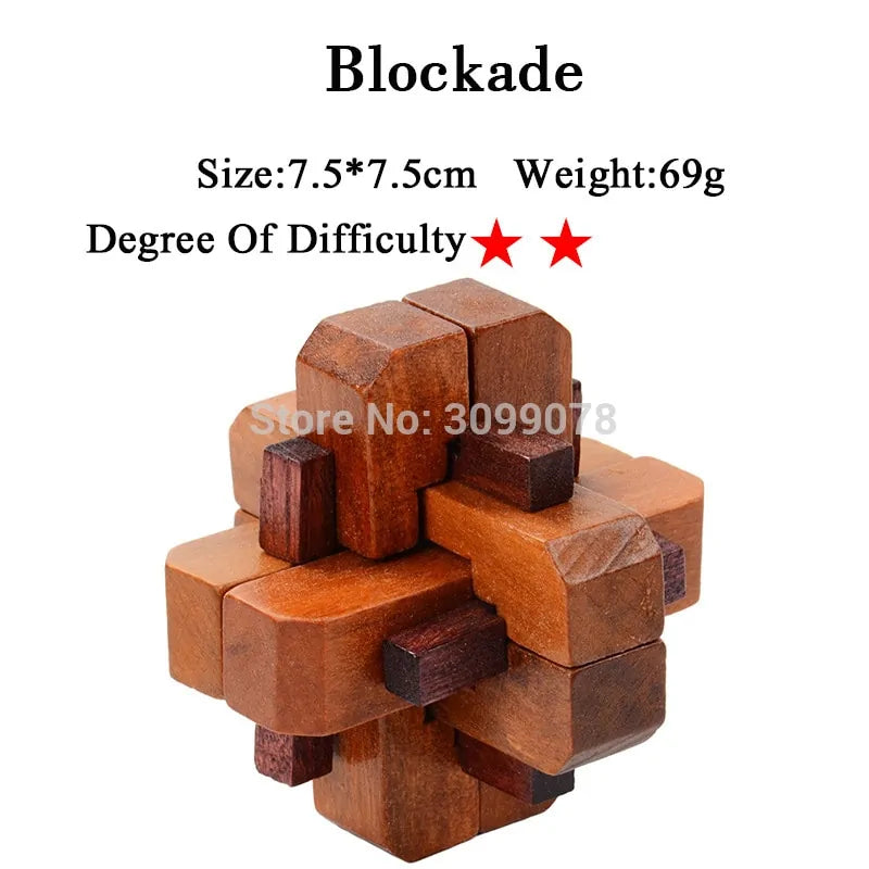 3D Wooden Brain Teaser Game - Kia Day Design