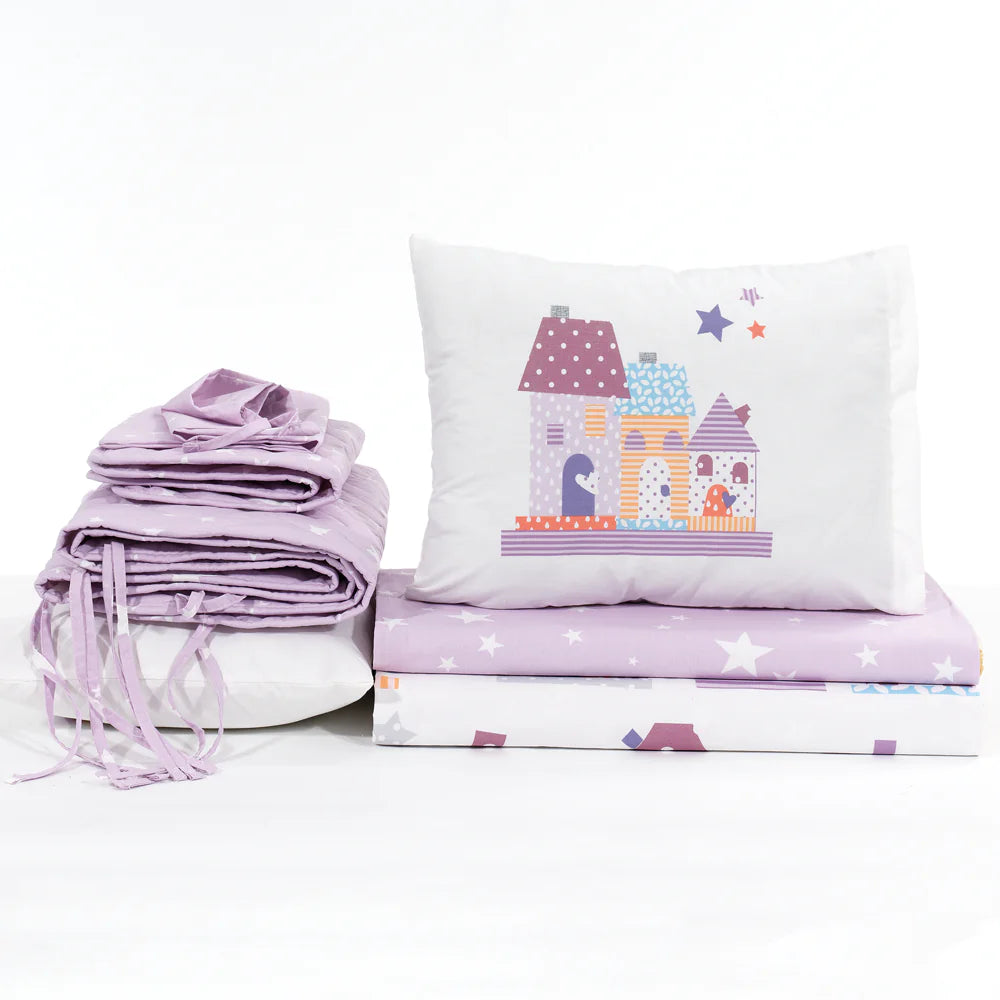 Hobby Felix Baby Duvet Cover Set Purple Kia Day Design