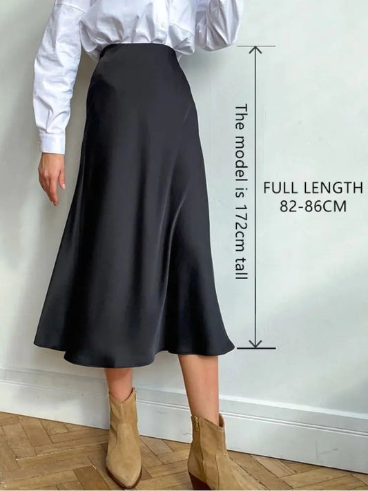 High Waisted Silk Skirt - Kia Day Design