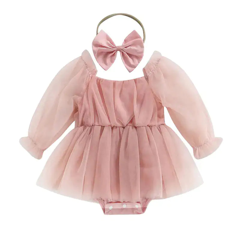Long Sleeve Baby Party Dress