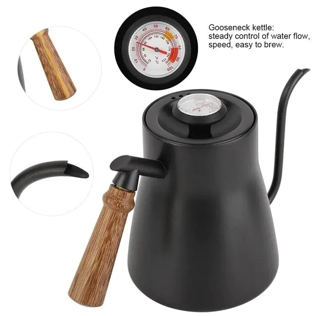 Coffee Dripper with Thermometer for Brewing - -