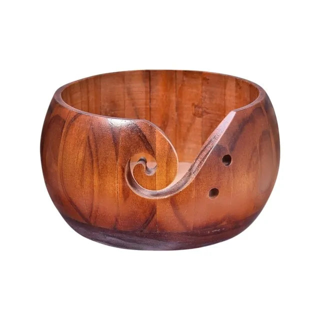 Natural Wooden Yarn Bowl Kia Day Design