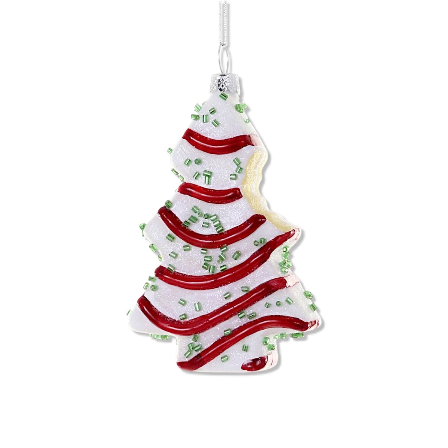 Little Debbie Christmas Tree Cake Ornament with Bite - - Ornament