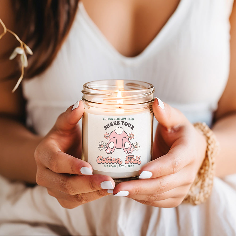 Cotton Blossom Candle - Fresh Lavender Cotton - - candle