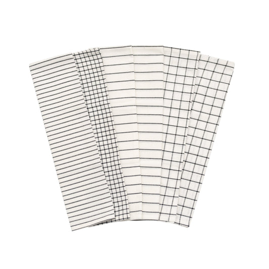 Stripe & Check Kitchen Towel Set - - Kitchen Towels