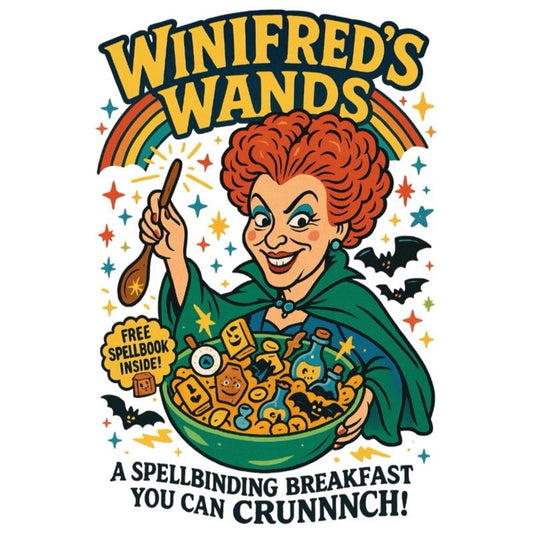 Cereal Halloween Characters T-Shirt – Custom Spooky Cartoon Tee, Black Short Sleeve Shirt for Men & Women - Winis Wands - T-shirt