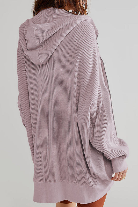 Zip-Up Long Sleeve Jacket - -