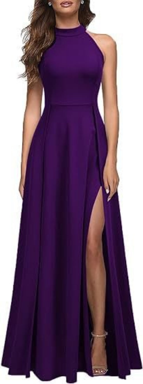 Chic Womens Halter Party Dress - - dress