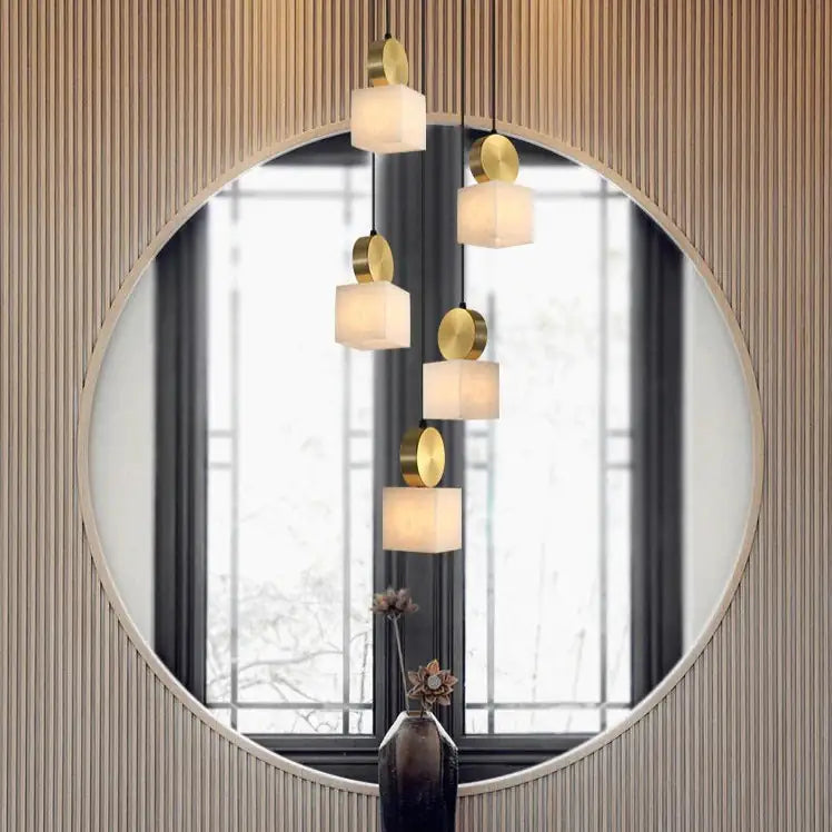 Creative Marble Squares Pendant Lights Kia Day Design