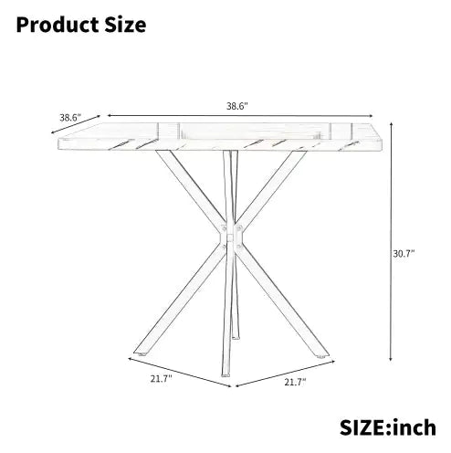 Mid Century Modern Square Dining Table - - table