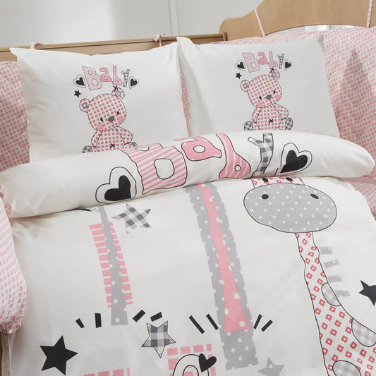 Hobby Buddy - Pink Baby Duvet Cover Set Kia Day Design