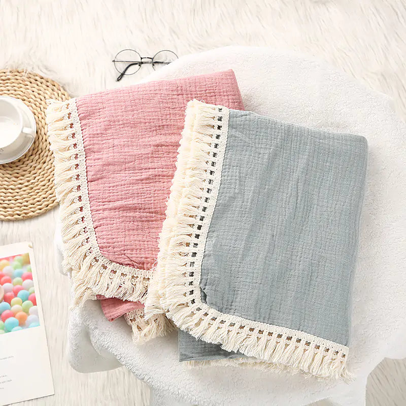 Cute Bear Muslin Cotton Baby Blanket Kia Day Design