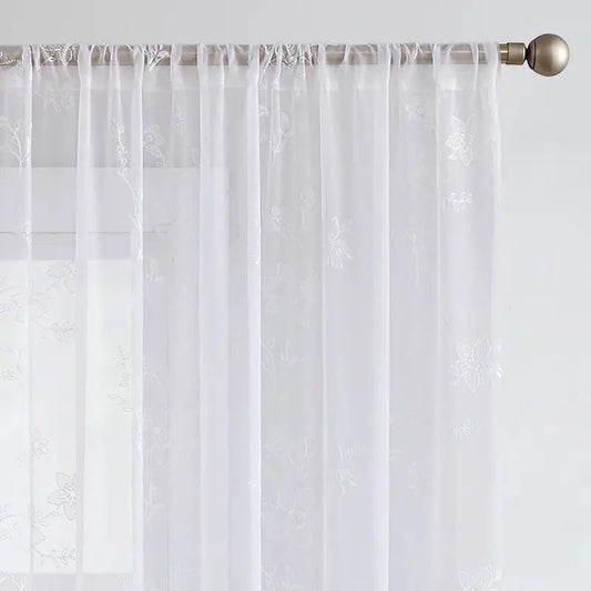 2 Panels Terrilon Rebecca Embroidered Curtains - Kia Day Design