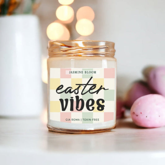 Jasmine Bloom Easter Floral Scented Candle - - Diffusers, Oils & Candles