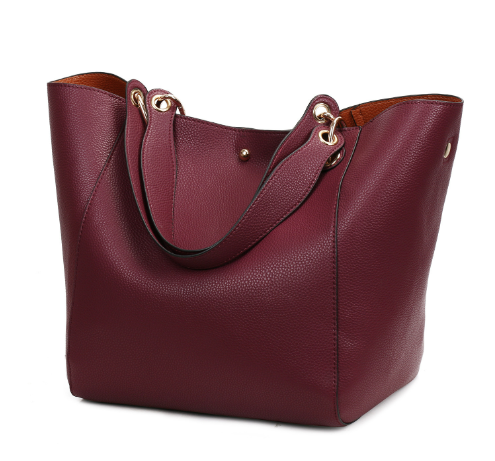 Vintage Womens Bucket Handbag Set - - handbag