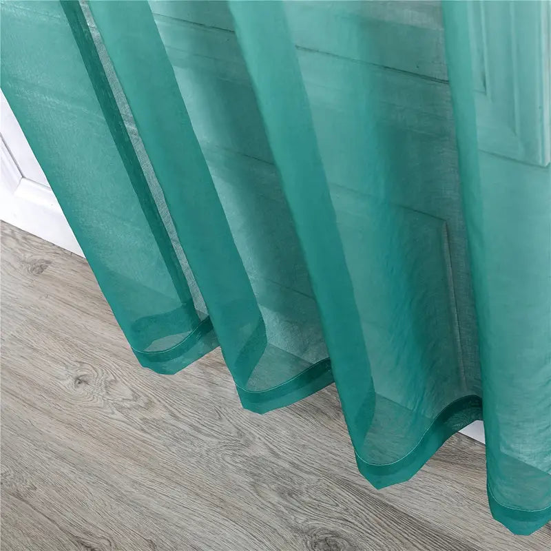 Sheer White Ombre Extended Curtain Panel - - curtains