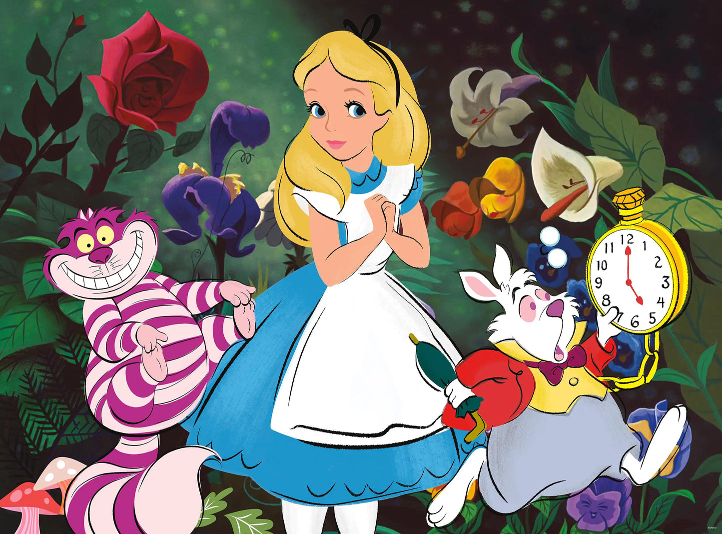 Buffalo Games - Silver Select - Disney - Alice in Wonderland Alice and Friends - 1000 Piece Jigsaw Puzzle for Adults -Challenging Puzzle Perfect for Game Nights
