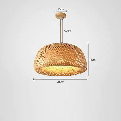 Woven Bamboo Pendant Light Kia Day Design