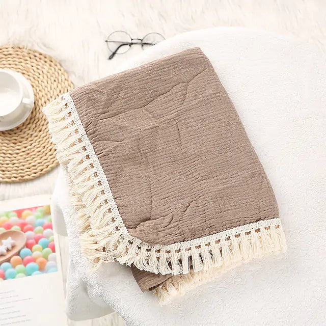 Cute Bear Muslin Cotton Baby Blanket Kia Day Design