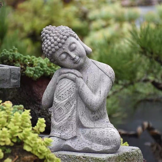 Resin Zen Buddha Garden Statue – Indoor & Outdoor Asian Home Decor - - Garden Statues