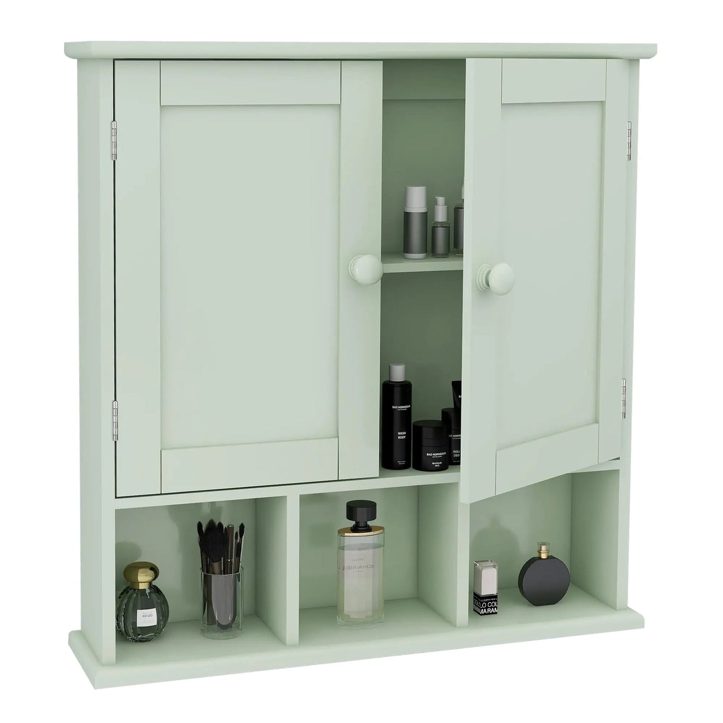 Green Wall Mounted Cabinet with 2 Doors - Kia Day Design