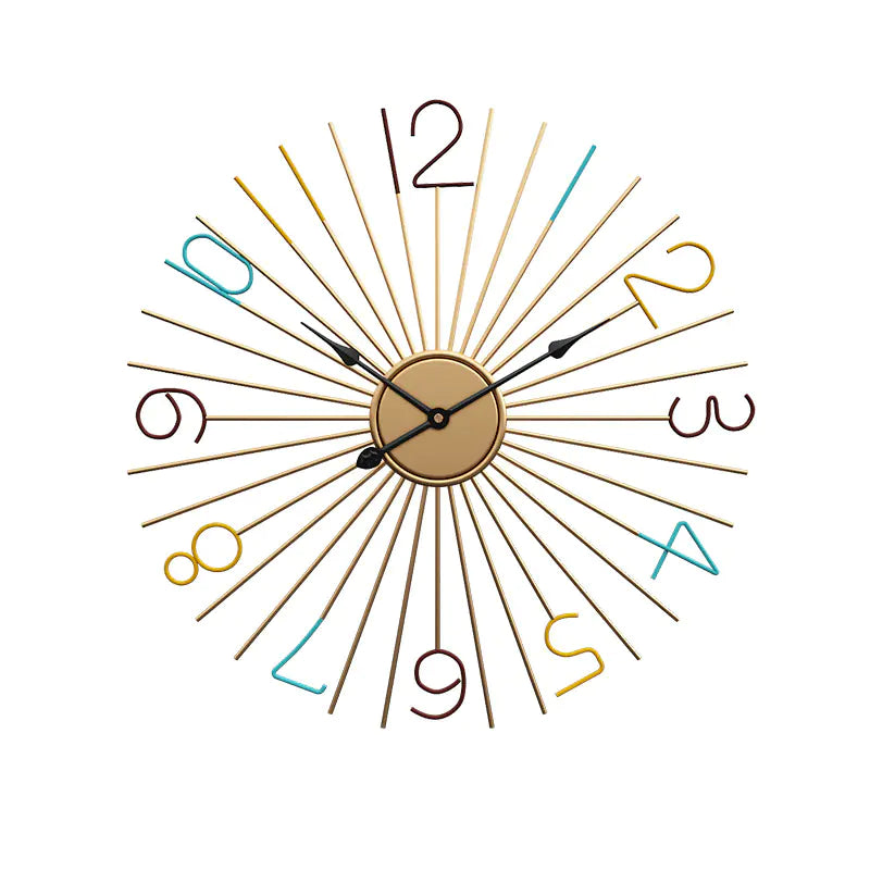 Silent Metal Wall Clock - Creative Iron Art Design - Kia Day Design