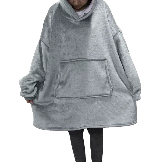 Fleece Wearable Blanket with Sleeves Big Pocket - Kia Day Design