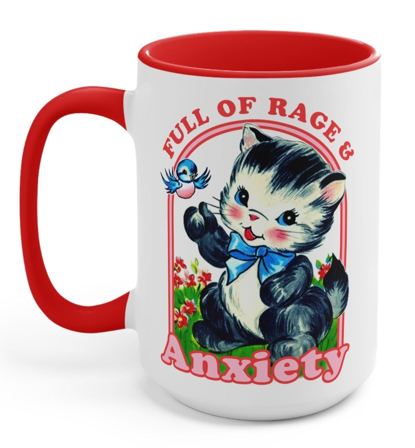 Full Of Rage And Anxiety Kitty Mug - - Mugs