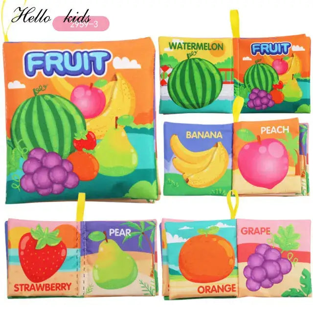 3D Soft Baby Cloth Books Fruit 1