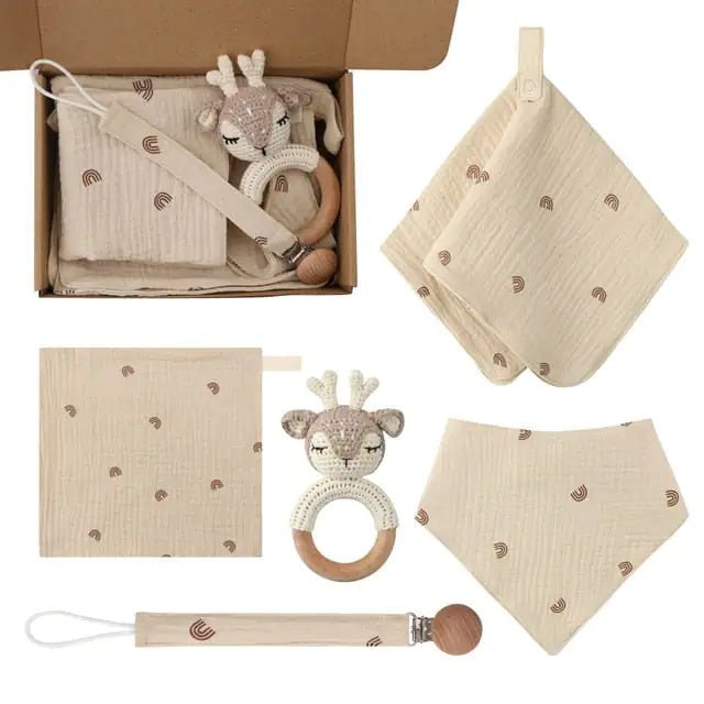 Facecloth Pacifier Chain Clip Set Kia Day Design