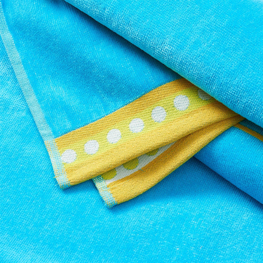 2 Pack 100% Cotton Jacquard Beach Towels - - Beach Towels