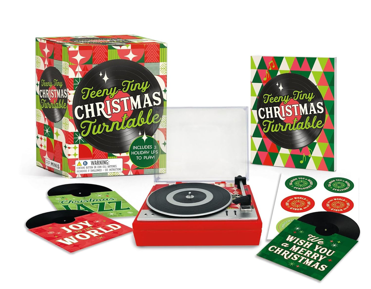 Teeny-Tiny Christmas Turntable: Includes 3 Holiday LPs to Play!- The Country Christmas Loft- {{Product type}}
