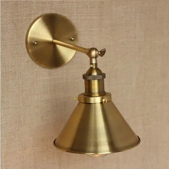Industrial Style Vintage Brass Wall Lamp Kia Day Design