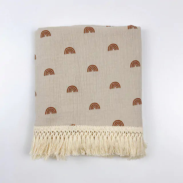Cute Bear Muslin Cotton Baby Blanket Kia Day Design