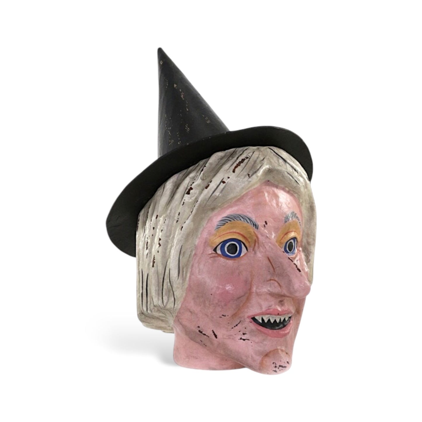 Retro Halloween Hag Paper Mache Witch - - Decor