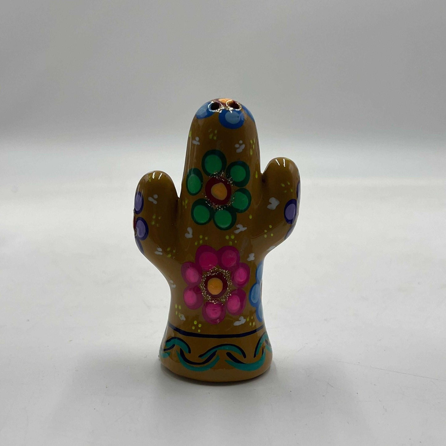 Talavera Cactus Salt & Pepper Set Handmade Mexican Pottery - - Mexican Salt & Pepper Shakers